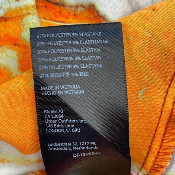 Urban Outfitters MEDIUM Pretty Please Retro Marbled Strappy Cut Out Mini Dress - Picture 6 of 6